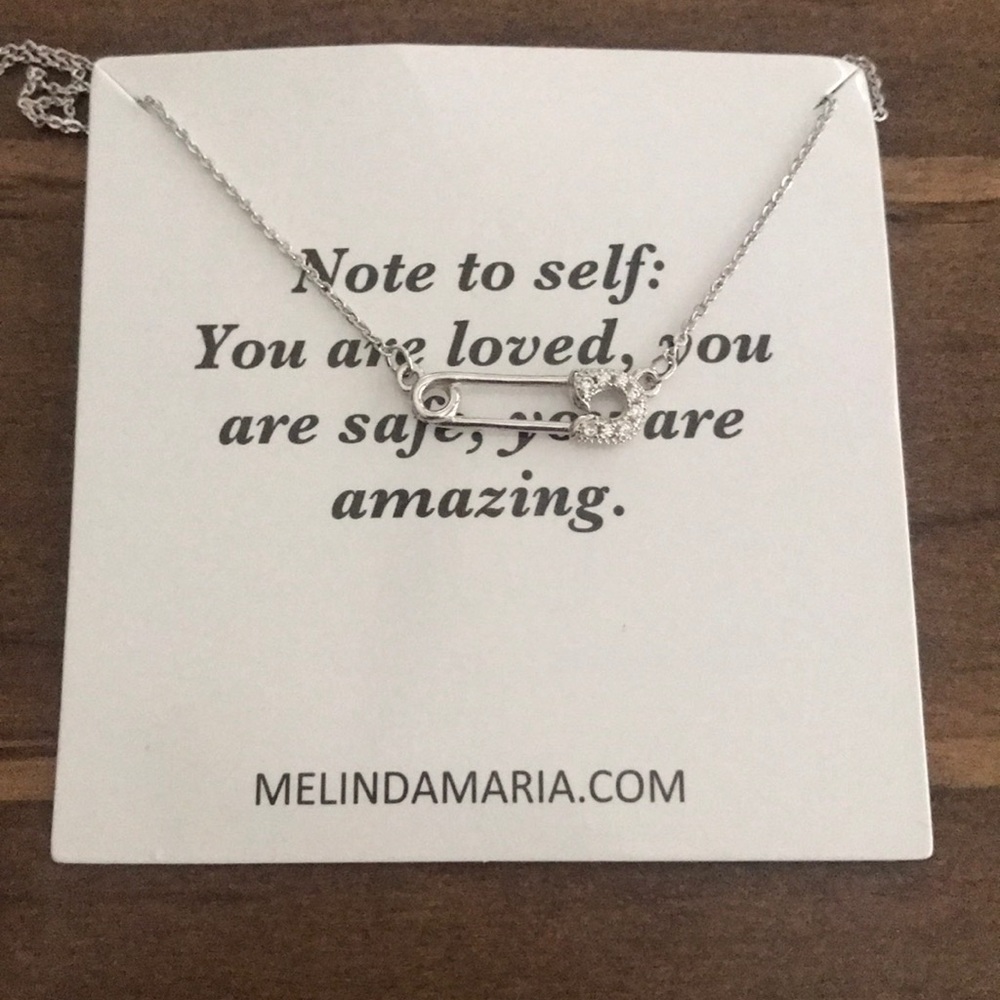 Melinda Maria Safety Pin Pendant Necklace